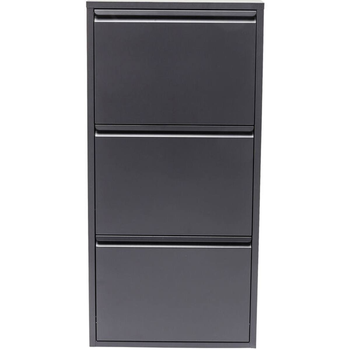 KARE DESIGN Caruso 3 Anthracite skoskab, m. 3 rum, Skoskabe hos HomeNordic