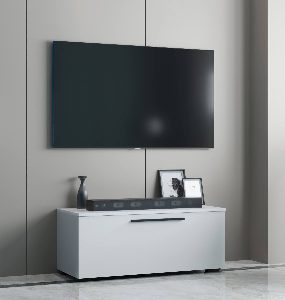 VCM NORDIC Arila S TV-bord, m. 1 låge og 2 rum, produktbillede 4 af 5, TV-borde hos HomeNordic
