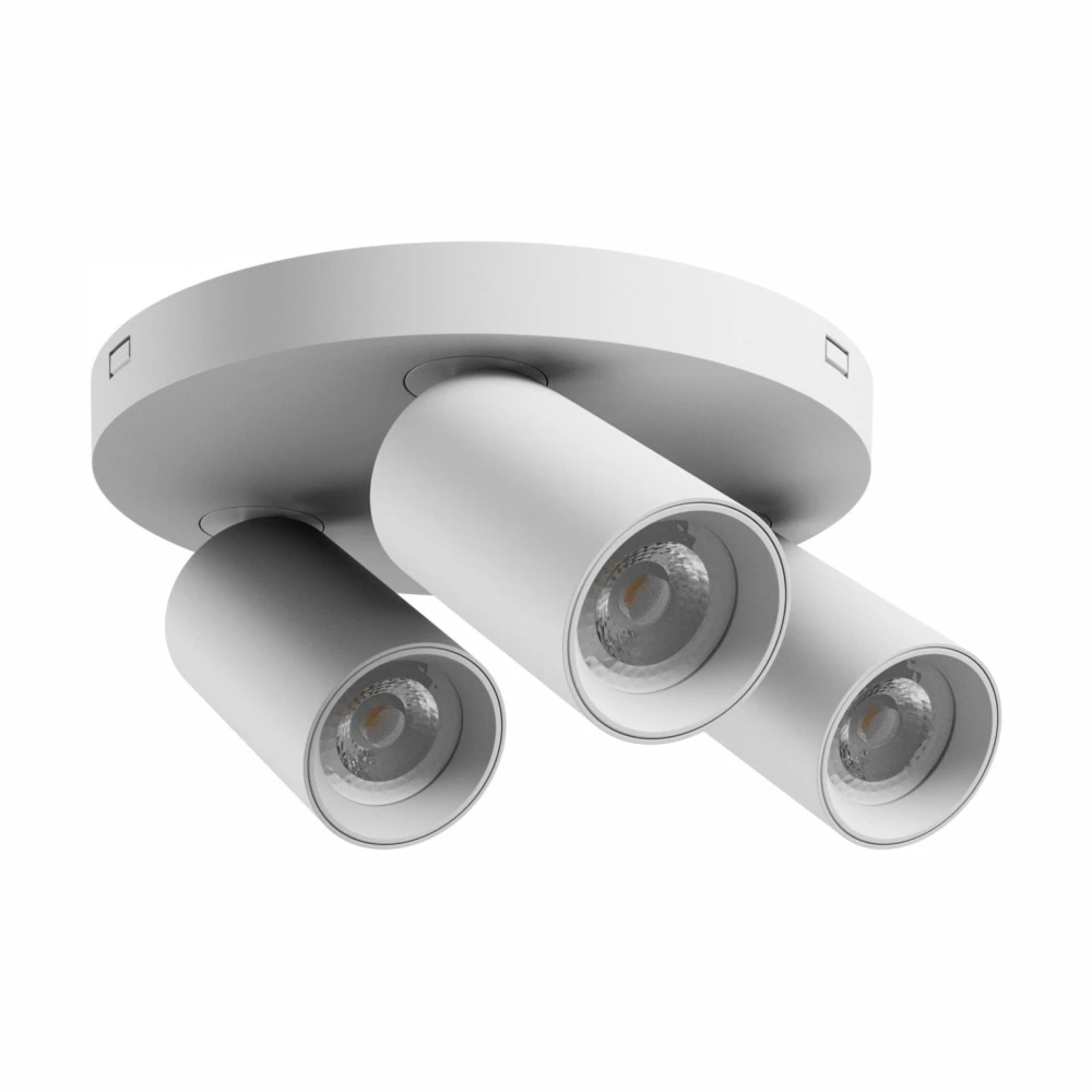 Rund loftlampe med 3 spots, GU10, produktbillede 3 af 3, Loftlamper hos HomeNordic