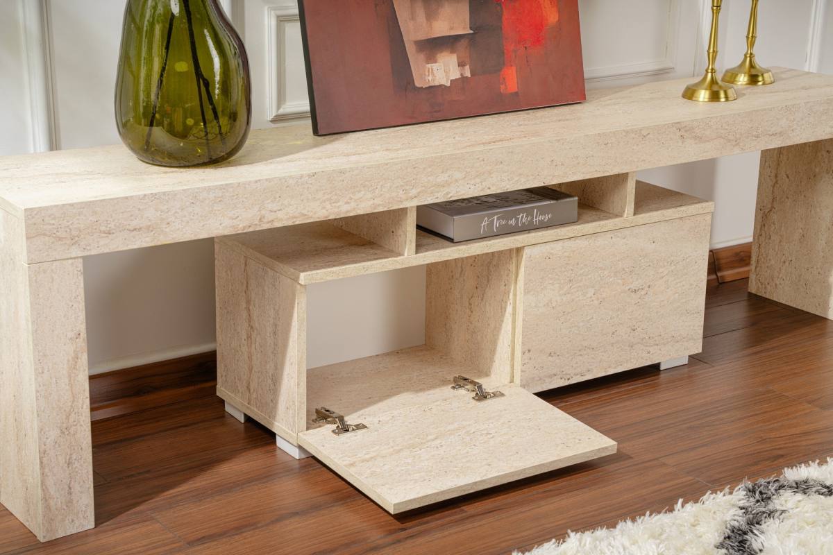 NORDVÄRK Enclave TV-bord, m. 2 låger og 3 åbne rum, produktbillede 4 af 7, TV-borde hos HomeNordic