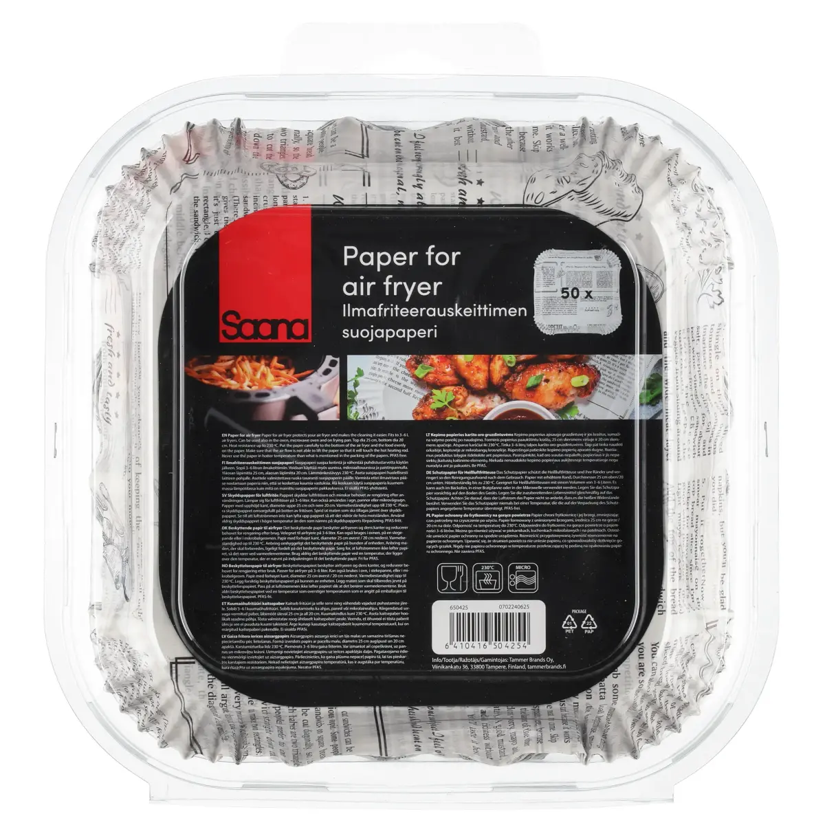 Firkantede bagepapir til airfryer, 50-pak, produktbillede 3 af 3, Airfryers hos HomeNordic