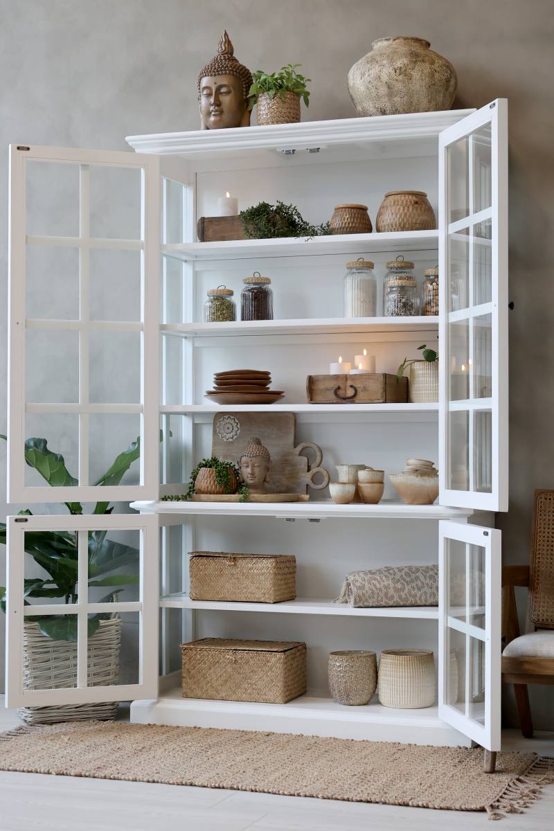 CHIC ANTIQUE MARSEILLE VITRINESKAB M/4 LÅGER HVID, produktbillede 5 af 9, Vitrineskabe hos HomeNordic