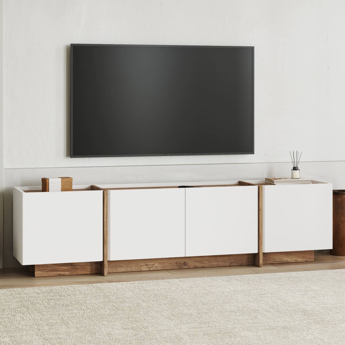 FUNZI LIVING Lowen TV-bord, m 4 låger, produktbillede 5 af 9, TV-borde hos HomeNordic