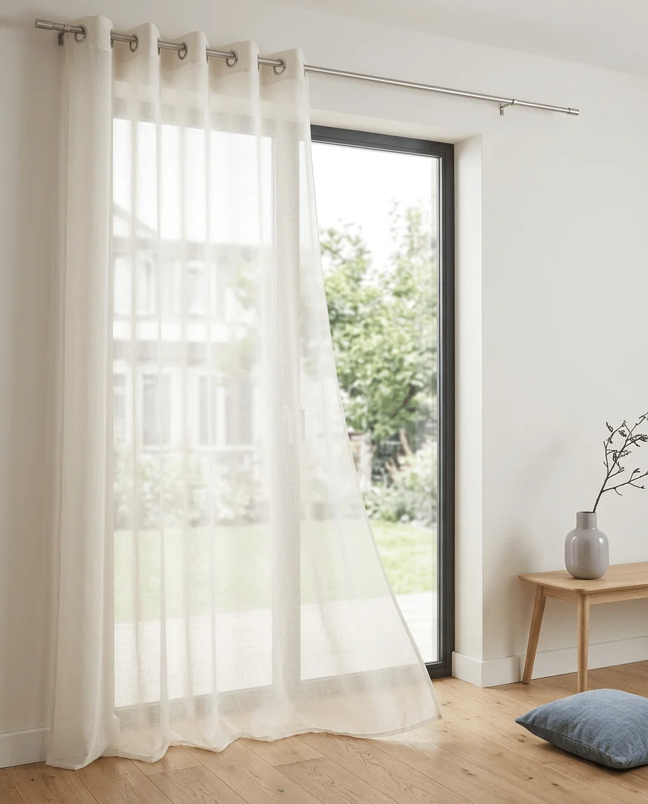 MOLY – Tyndt gardin, Elfenben Hvid, Gardiner hos HomeNordic