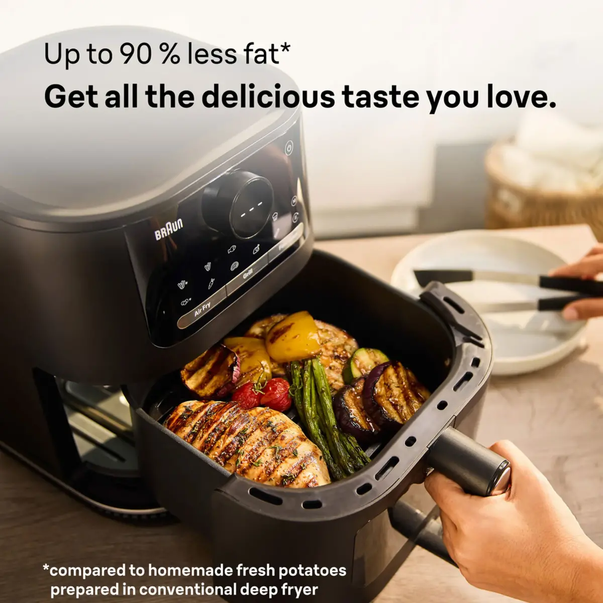 HF5075IBK Airfryer 6 liter, sort, produktbillede 4 af 7, Airfryers hos HomeNordic