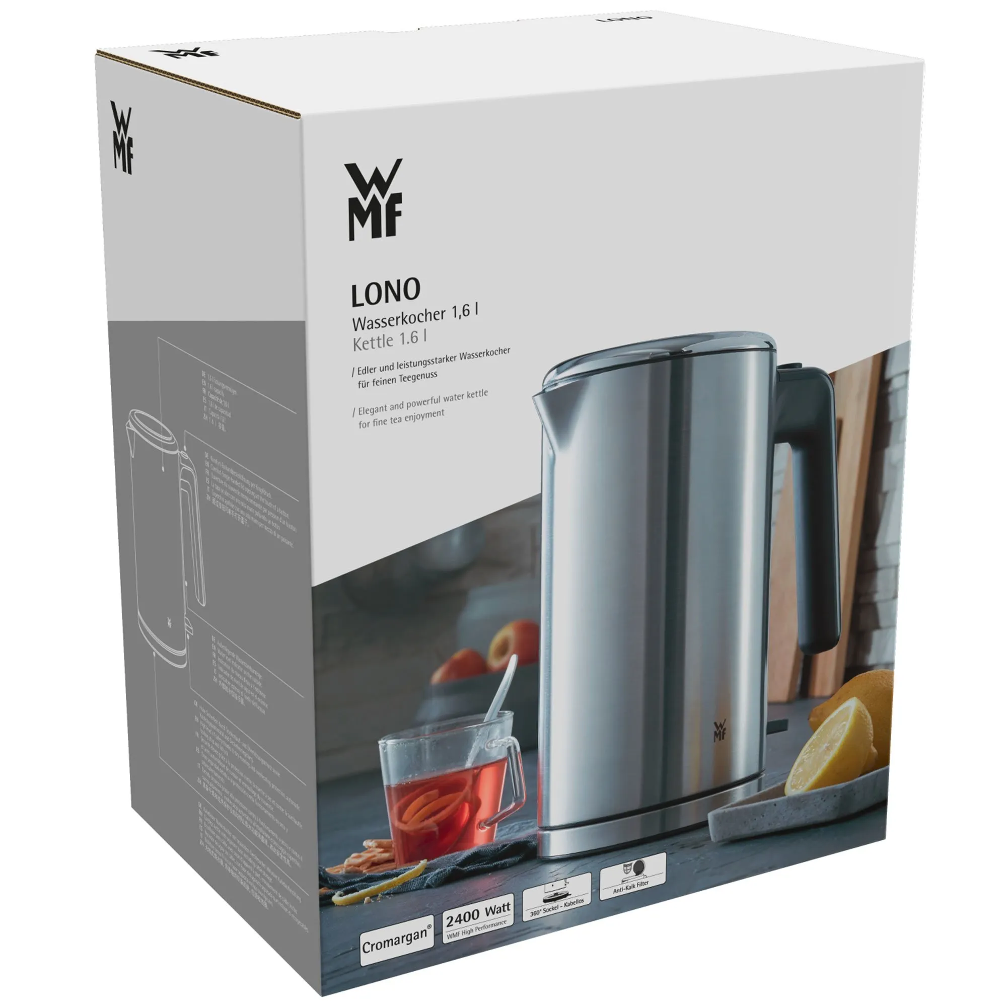 Lono elkedel 1,6 liter, rustfrit stål, produktbillede 3 af 3, Elkedler hos HomeNordic