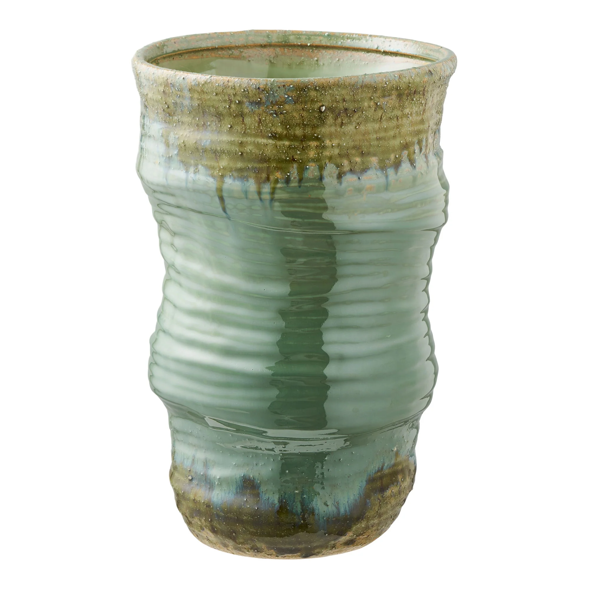 Vase - Vase, Keramik, Grøn Ø22X34,5 Cm, Vaser hos HomeNordic