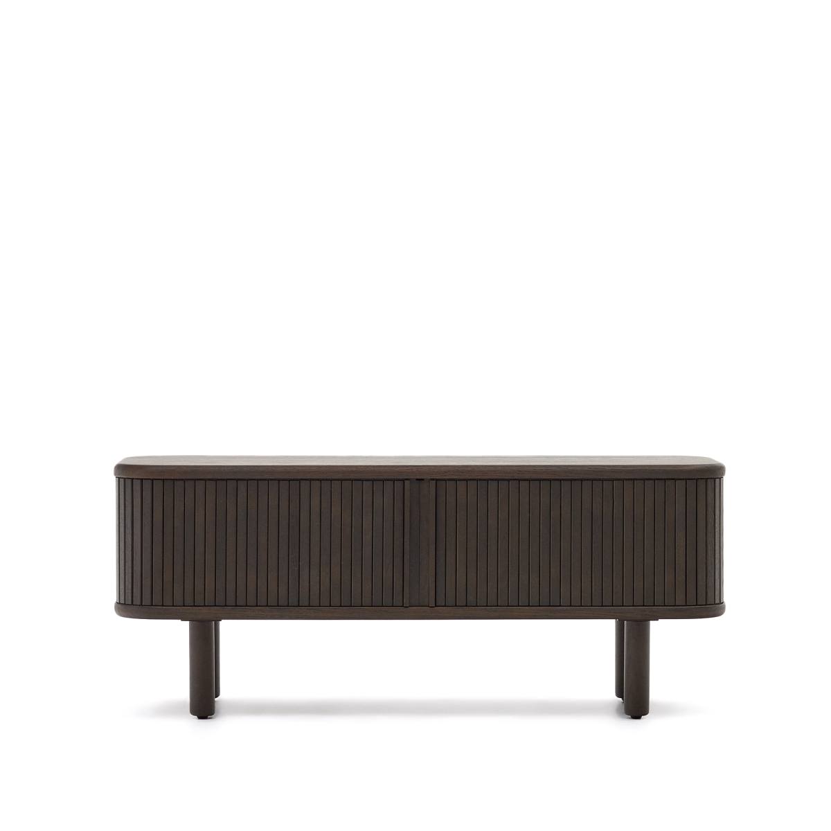 KAVE HOME Mailen 2-dørs tv-bord i askefinér med mørk finish 120 x 50 cm, TV-borde hos HomeNordic