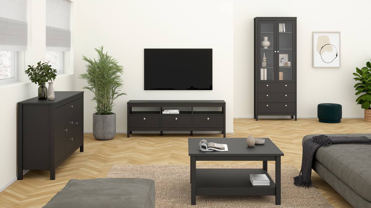 TVILUM Madrid TV-bord, m. 3 rum og 3 skuffer, produktbillede 10 af 10, TV-borde hos HomeNordic