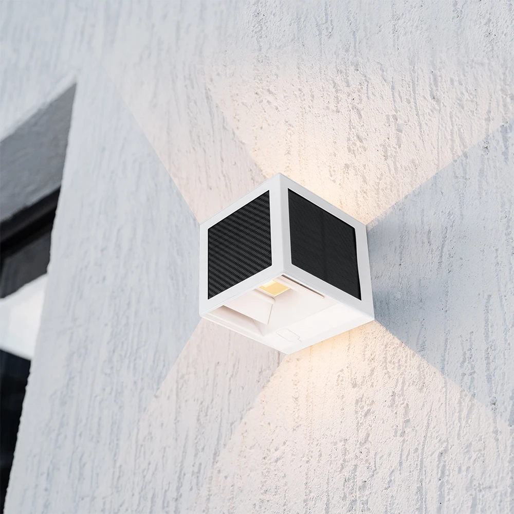 V-Tac 9W LED solcelle væglampe med sensor, Væglamper hos HomeNordic