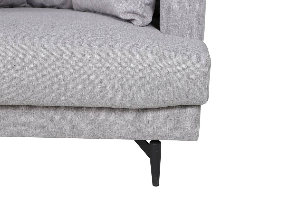 Warden - Lænestol i lysegrå polyester stof, produktbillede 14 af 14, Lænestole hos HomeNordic