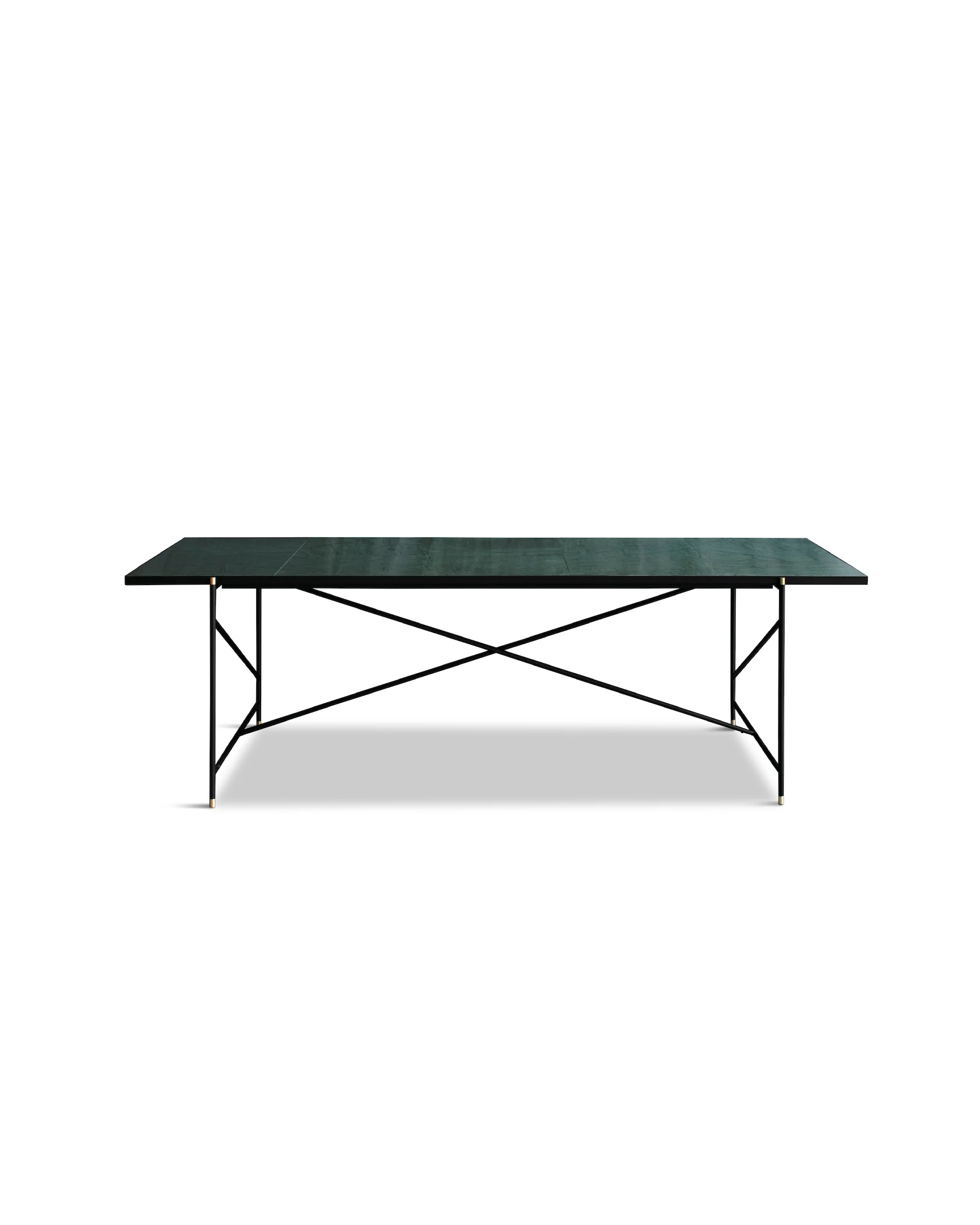 HANDVÄRK DINING TABLE BRASS FRAME GRØN, Spiseborde hos HomeNordic