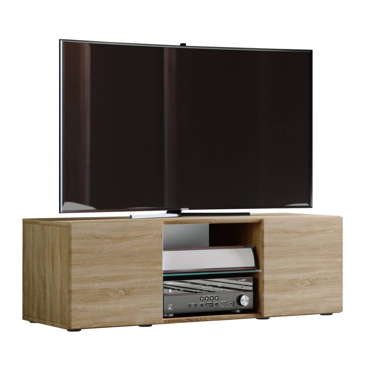Lowina 115 TV-bord, m. 2 låger og 1 hylde, TV-borde hos HomeNordic