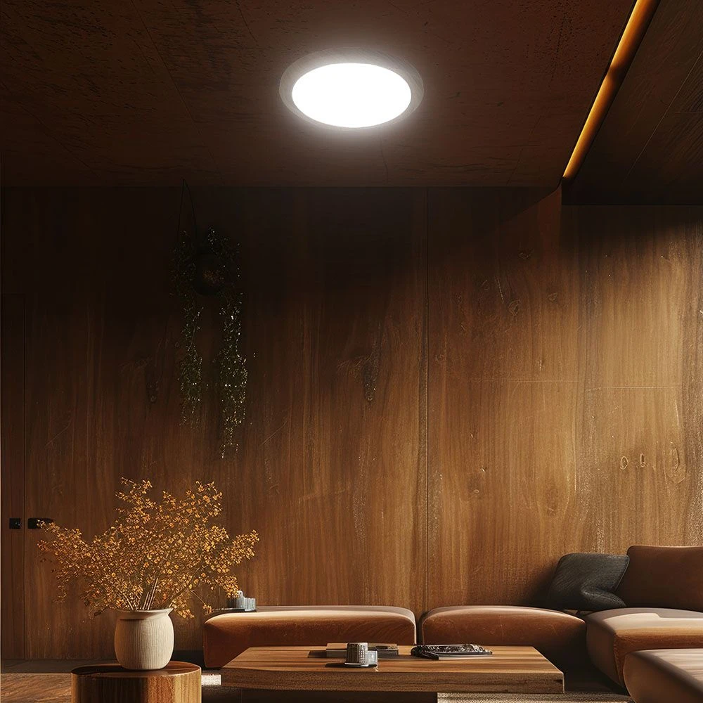 60W LED loftslampe med trælook, dæmpbar, Andre varer hos HomeNordic