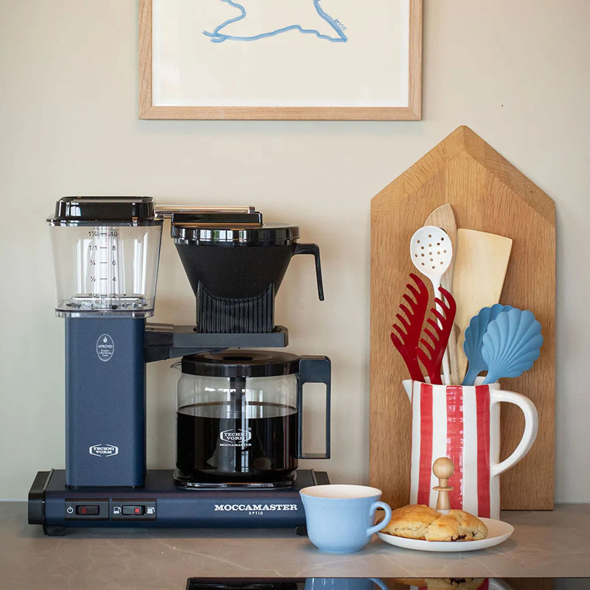 Optio kaffemaskine, midnight blue, produktbillede 5 af 7, Kaffemaskiner hos HomeNordic
