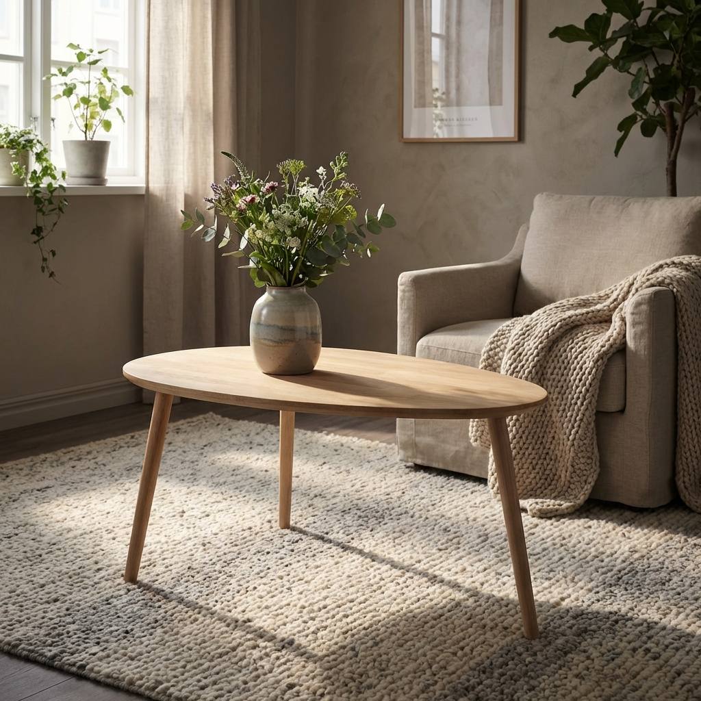 CT 10 - Sofabord i massiv eg med dråbeform og størrelse 74 x 55 cm, produktbillede 4 af 24, Nordisk design hos HomeNordic