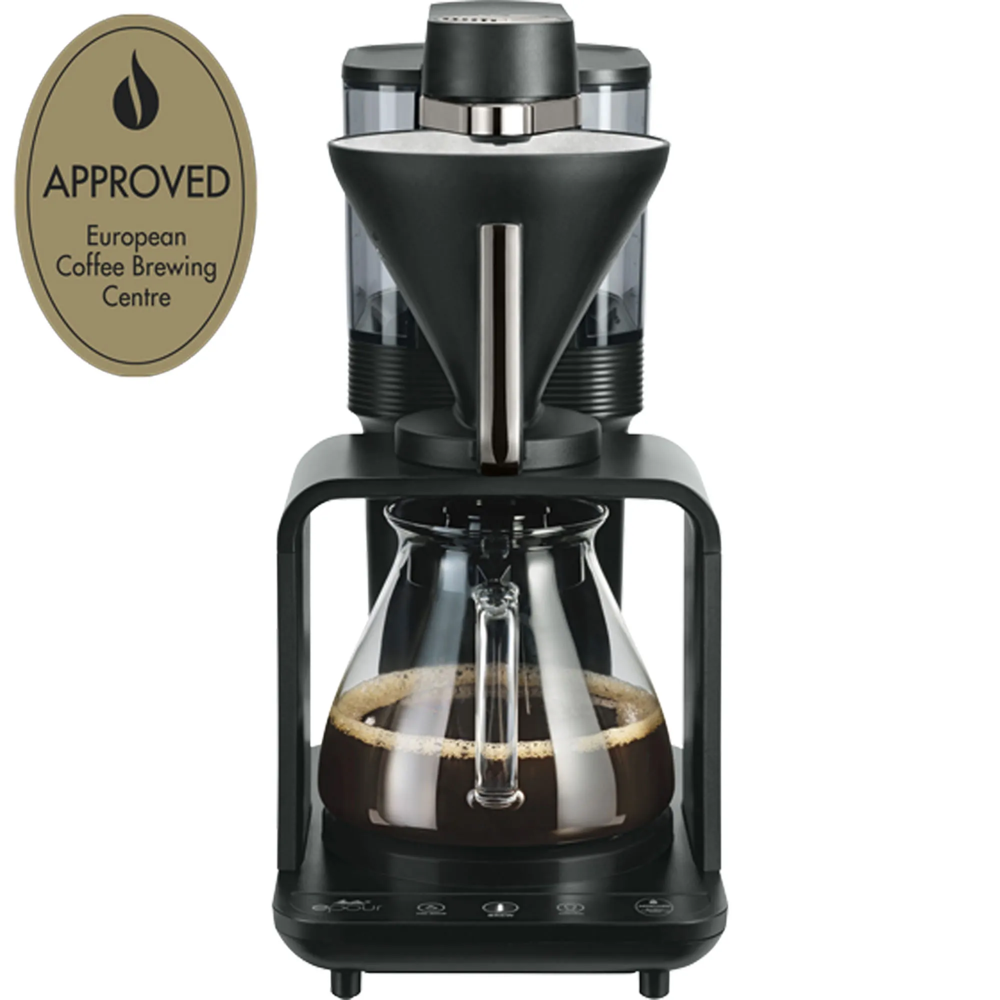 Melitta Epour Kaffemaskine, sort/krom, produktbillede 2 af 6, Kaffemaskiner hos HomeNordic