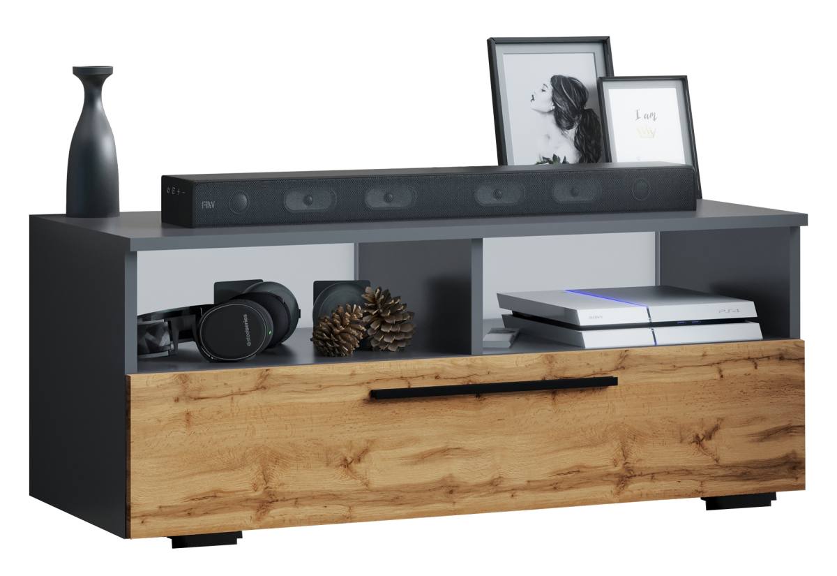VCM NORDIC Arila L TV-bord, m. 1 låge og 4 rum, produktbillede 3 af 5, TV-borde hos HomeNordic