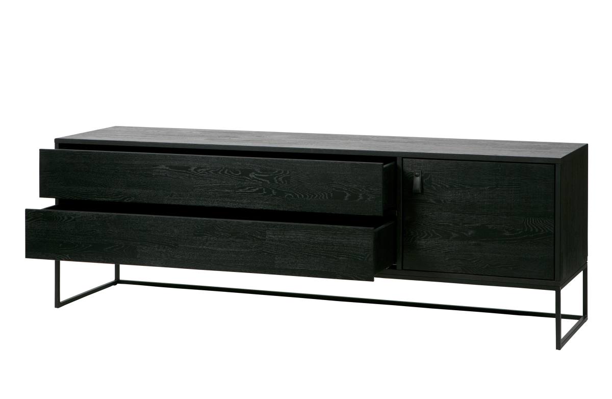 WOOOD EXCLUSIVE Silas TV-bord, m. 1 låge, 1 hylde, 2 skuffer, produktbillede 3 af 8, TV-borde hos HomeNordic