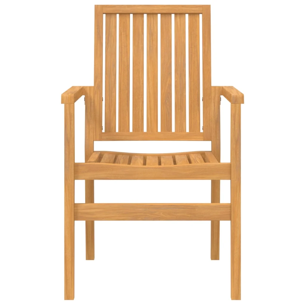 Stabelbare Havestole 56,5x57,5x91 Cm Massivt Teaktræ, produktbillede 4 af 10, Havestole i teaktræ hos HomeNordic