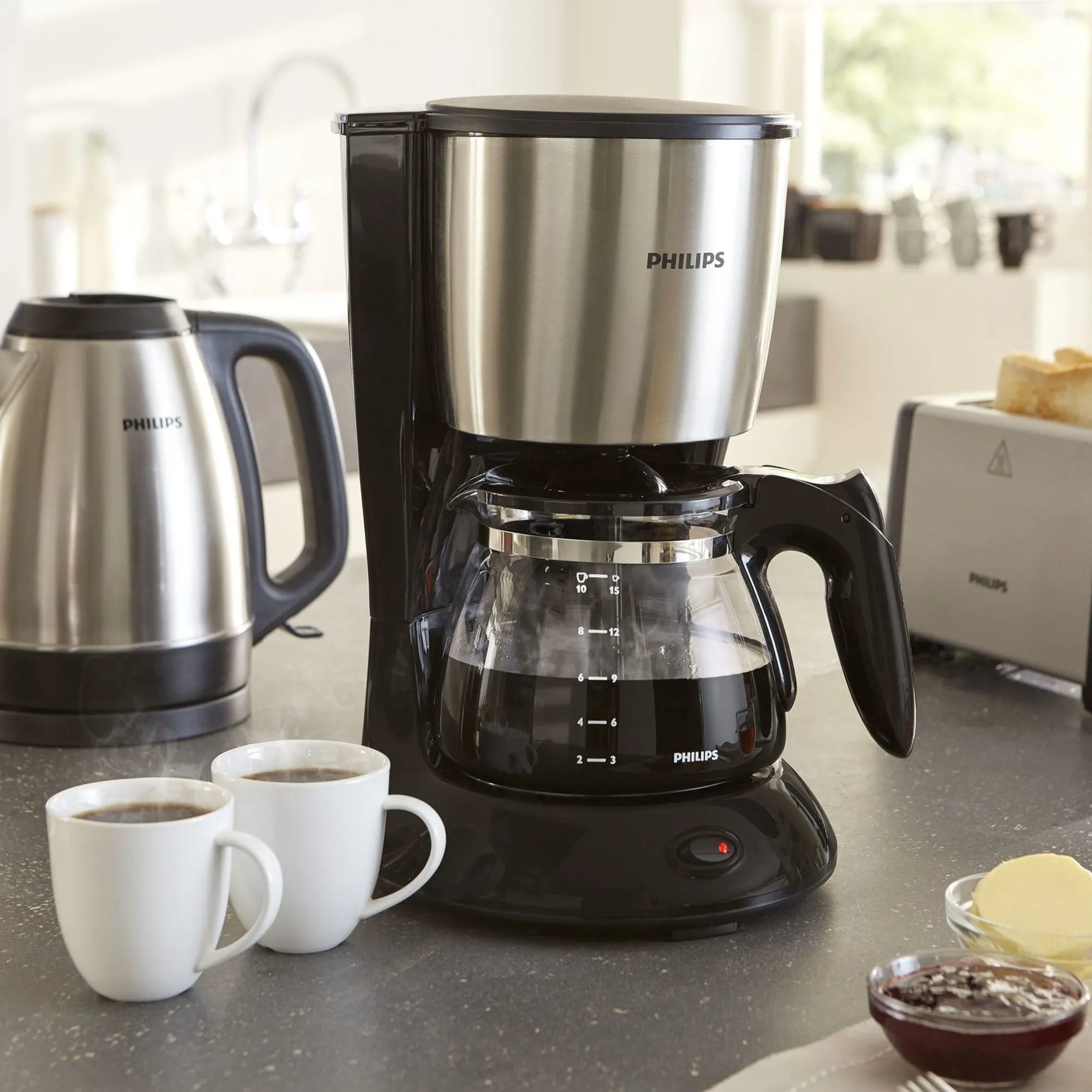 HD7462/20 Daily Collection kaffemaskine, metal/sort, produktbillede 6 af 7, Kaffemaskiner hos HomeNordic