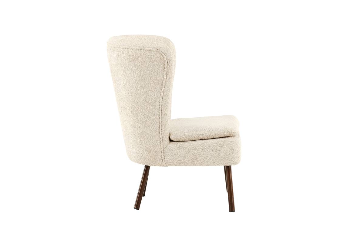 Ben- Lænestol med høj ryg i beige boucle stof, produktbillede 8 af 10, Lænestole hos HomeNordic