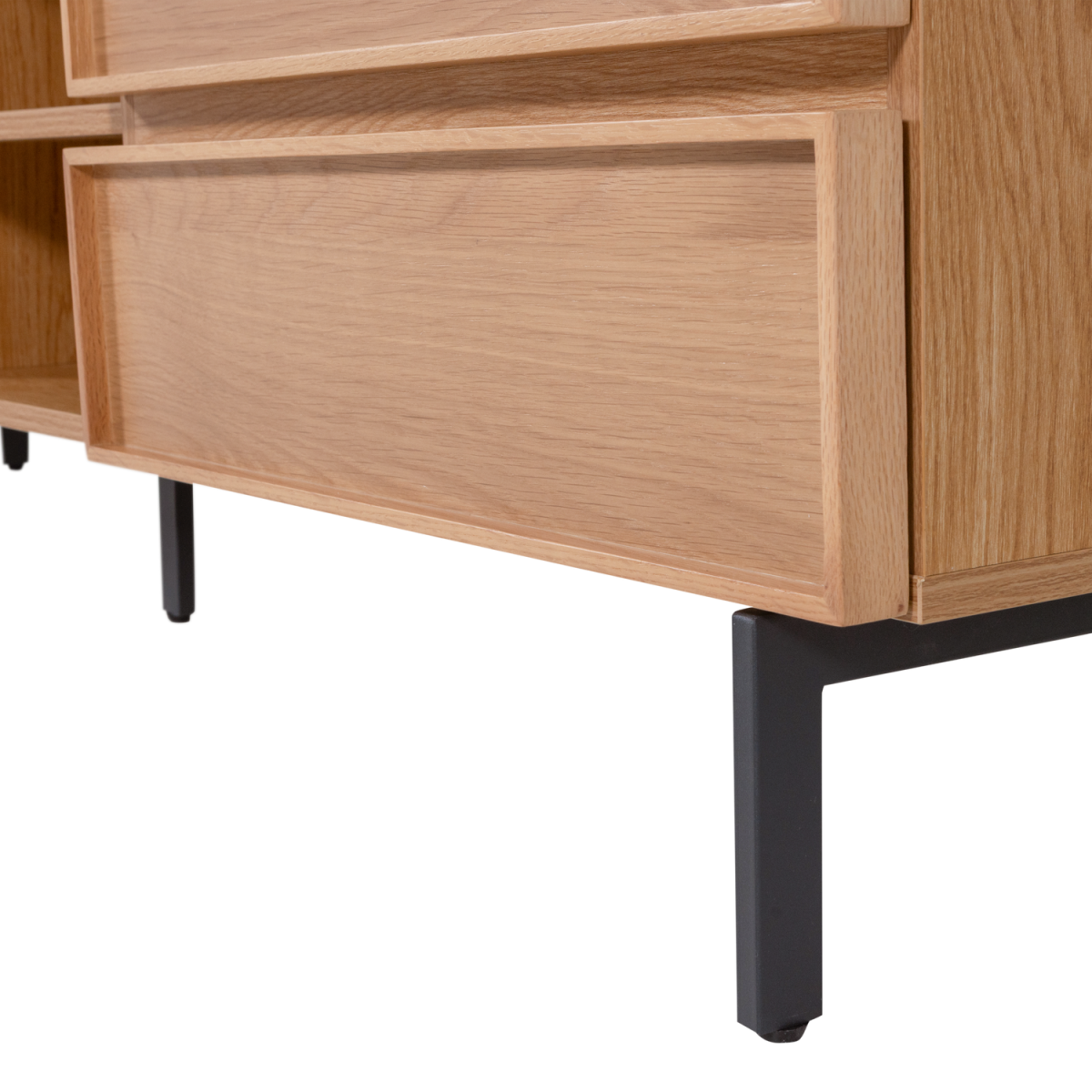 WOOOD Tours TV-bord, m. 2 låger, 1 hylde og 2 skuffer, produktbillede 6 af 8, TV-borde hos HomeNordic