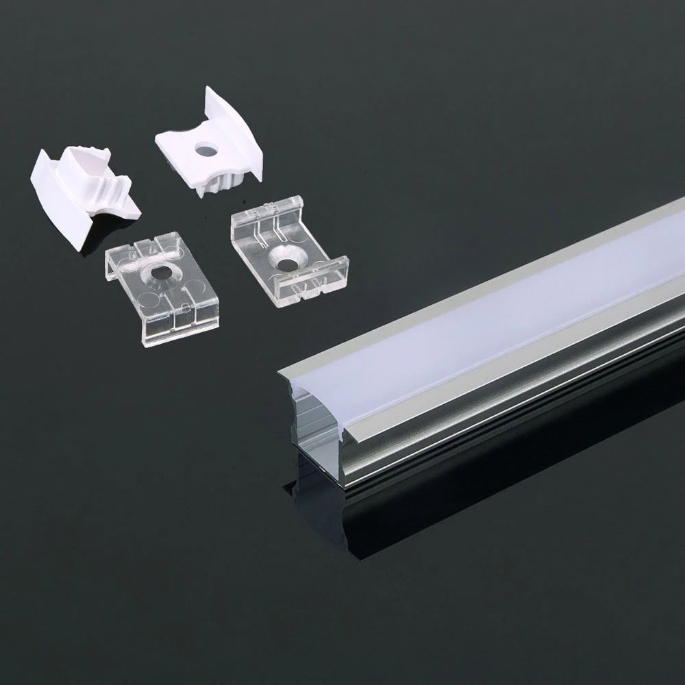 2m indbygningsprofil i aluminium, LED-tilbehør hos HomeNordic