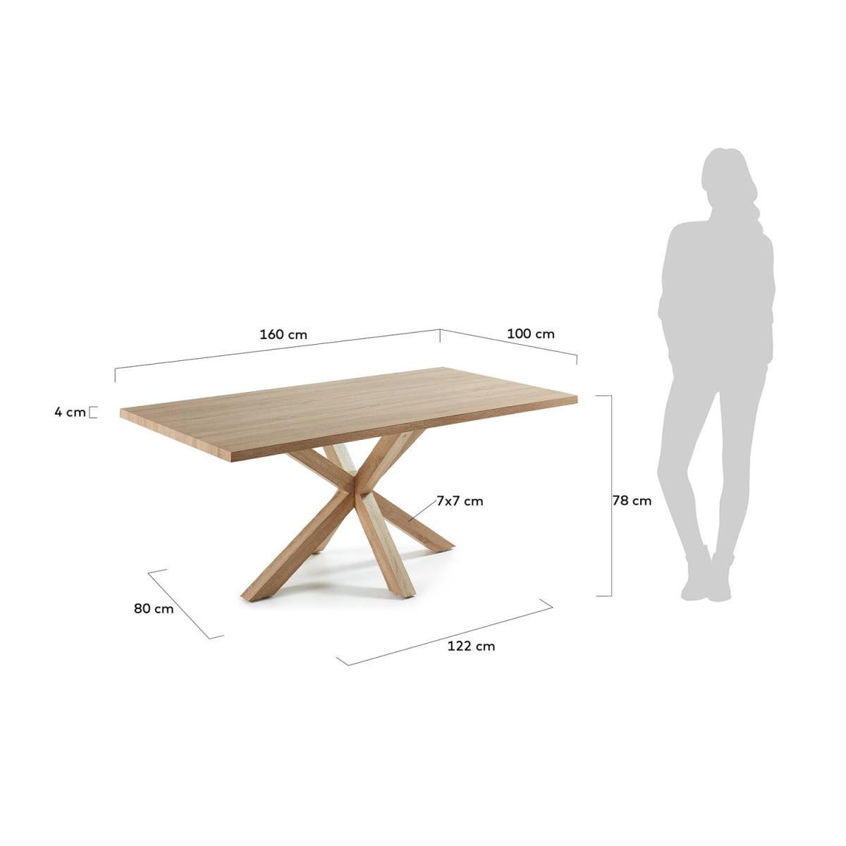 KAVE HOME rektangulær Arya spisebord, produktbillede 2 af 6, Spiseborde hos HomeNordic