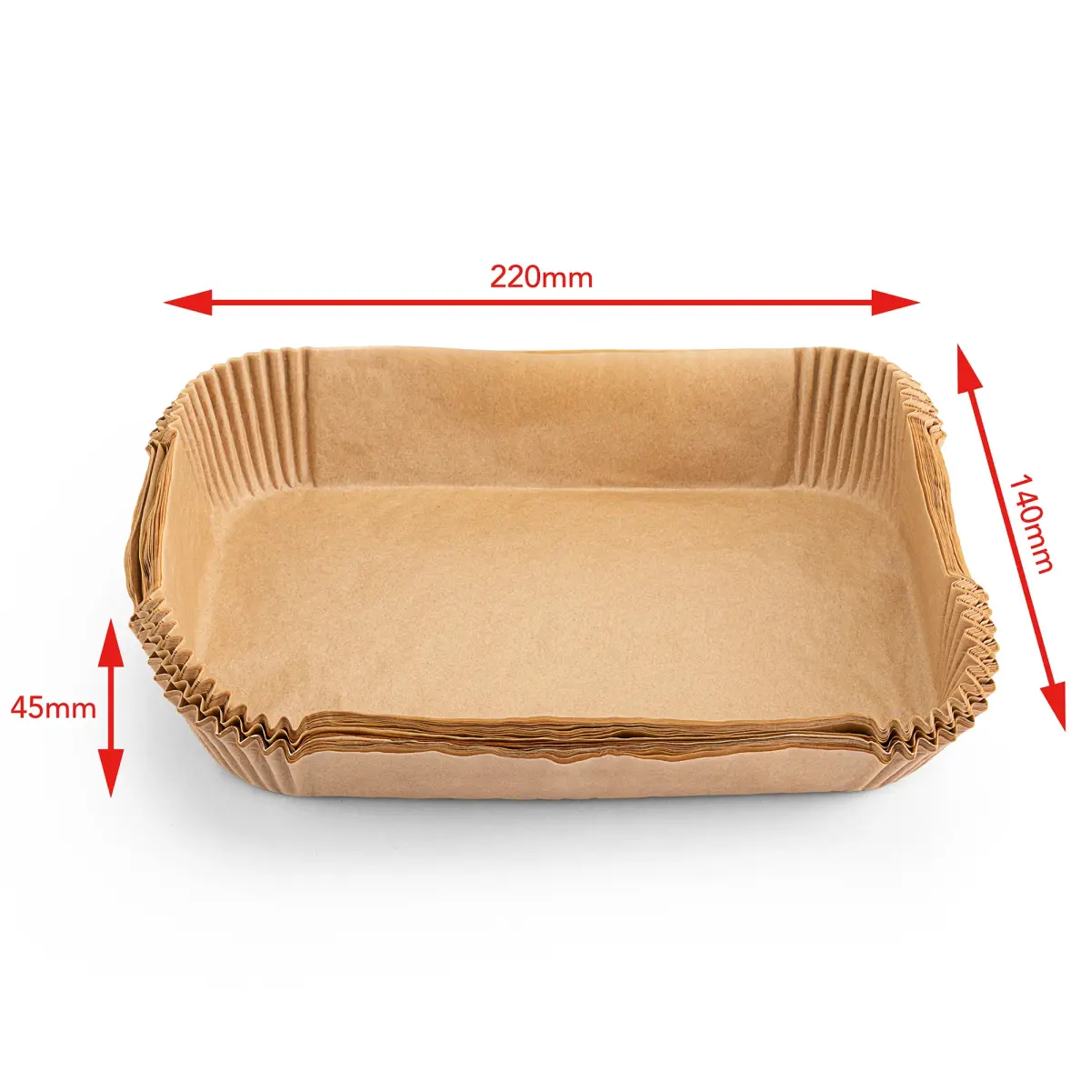 Wilfa AFP-22 airfryer bagepapir 22 × 14 × 4,5 cm, 50 stk., produktbillede 3 af 3, Airfryers hos HomeNordic