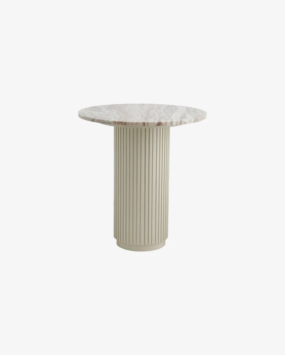 NORDAL ERIE CAFEBORD I TRÆ/MARMOR HVID/BEIGE, Spiseborde hos HomeNordic