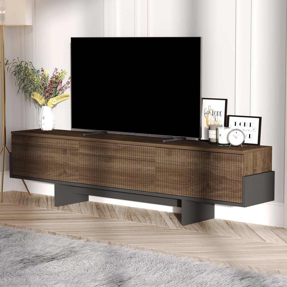 NORDVÄRK Hege TV-bord, m. 3 låger, produktbillede 5 af 6, TV-borde hos HomeNordic