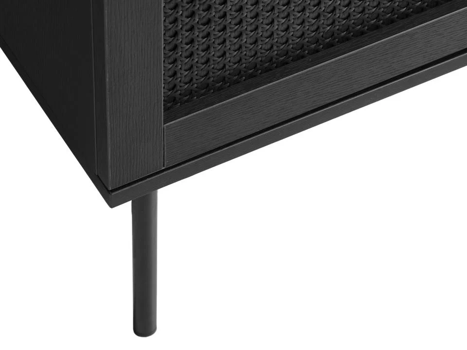 Pensacola Kommode, Sort Melamin, 80x40x75 cm, 3 Skuffer, produktbillede 4 af 6, Kommoder hos HomeNordic