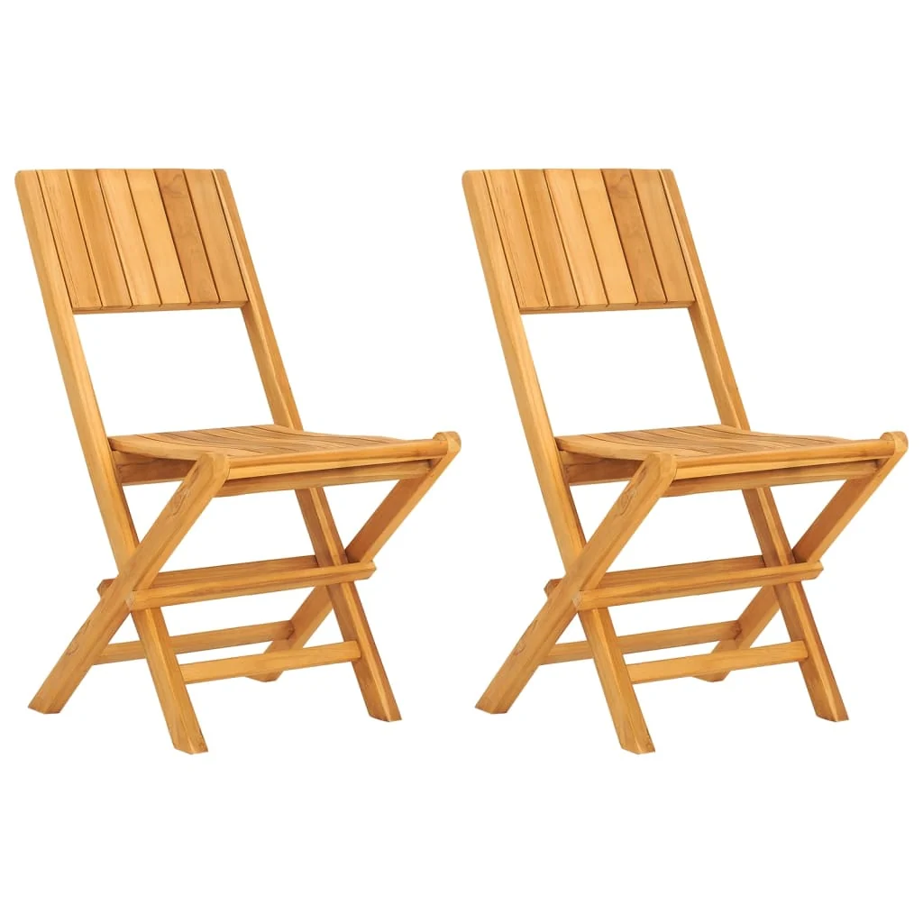 Havestole 47x61x90 Cm Foldbare Massivt Teaktræ, produktbillede 2 af 15, Havestole i teaktræ hos HomeNordic