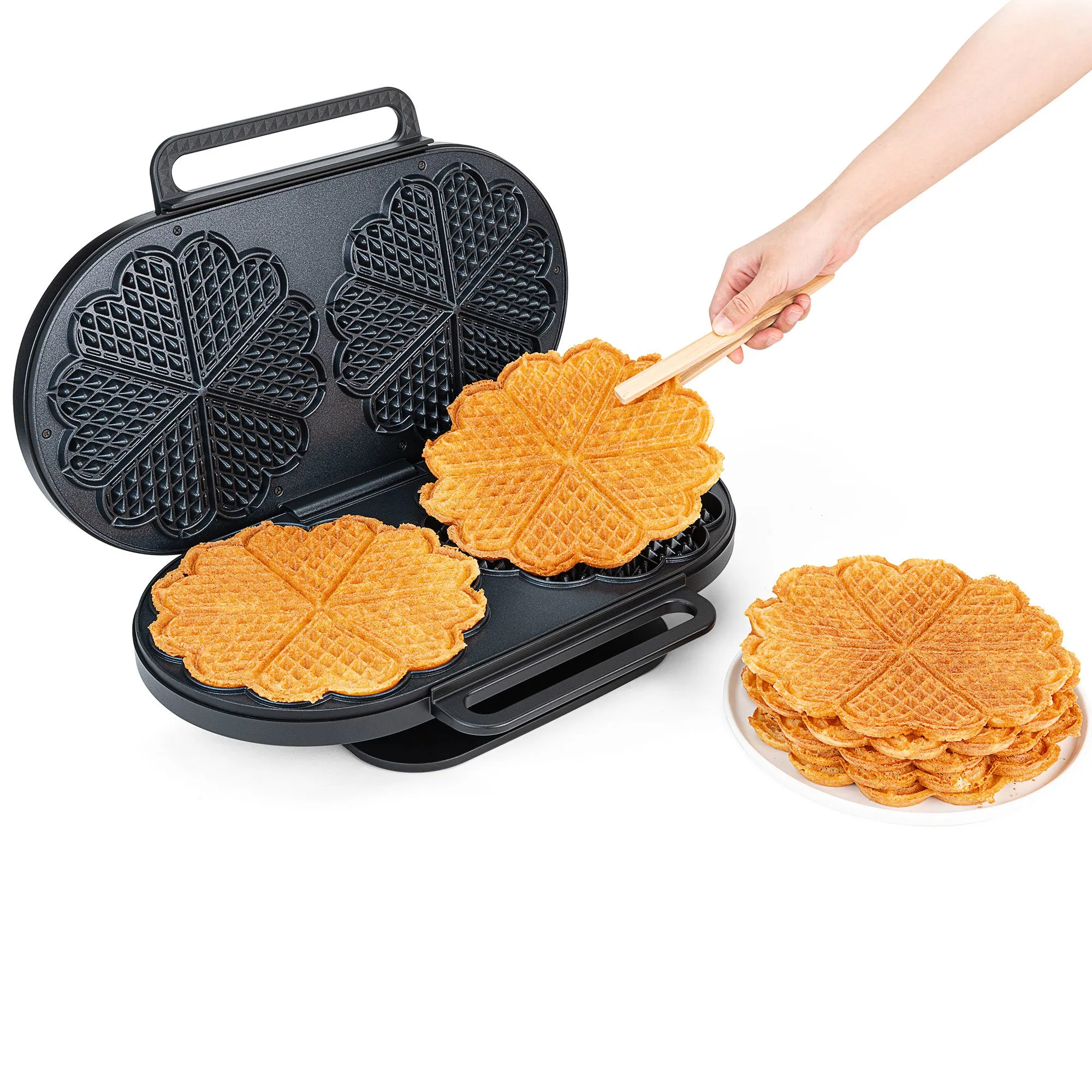 WM6DB-220 Grand Double Vaffeljern, mat sort, produktbillede 7 af 10 hos HomeNordic