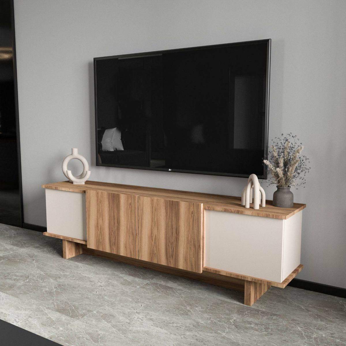 FUNZI LIVING Diana TV-bord, m. 4 låger og hylde, produktbillede 5 af 6, TV-borde hos HomeNordic
