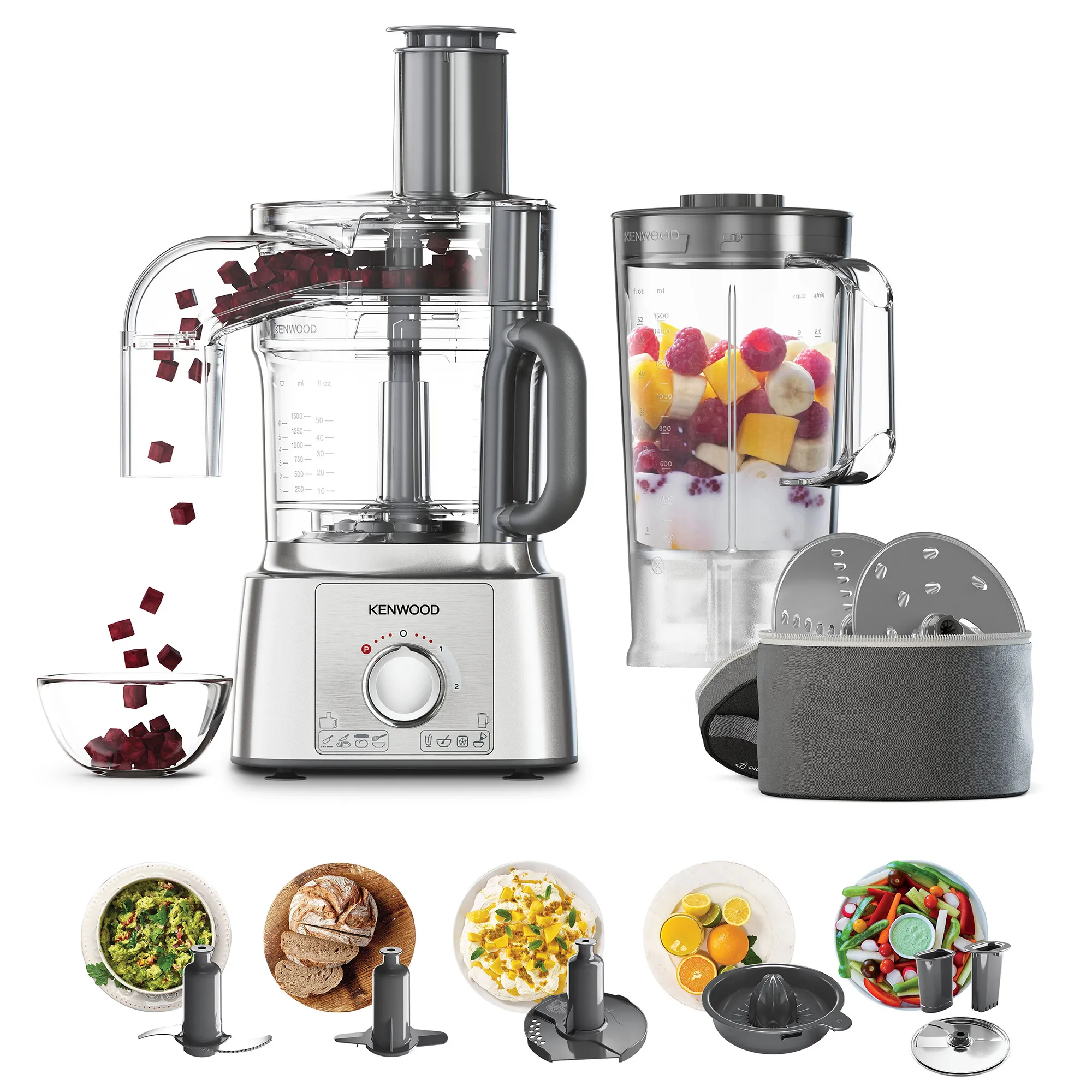 MultiPro Express FDP65.820.SI foodprocessor, stål, Foodprocessorer hos HomeNordic