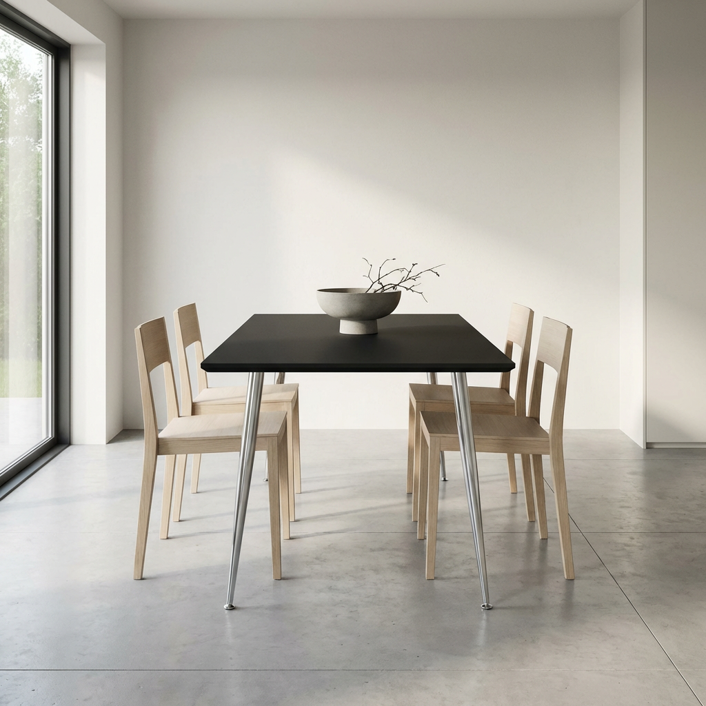 CT 20 - Dråbeformet sofabord i hvid laminat med sorte træben, vælg, produktbillede 12 af 15, Nordisk design hos HomeNordic