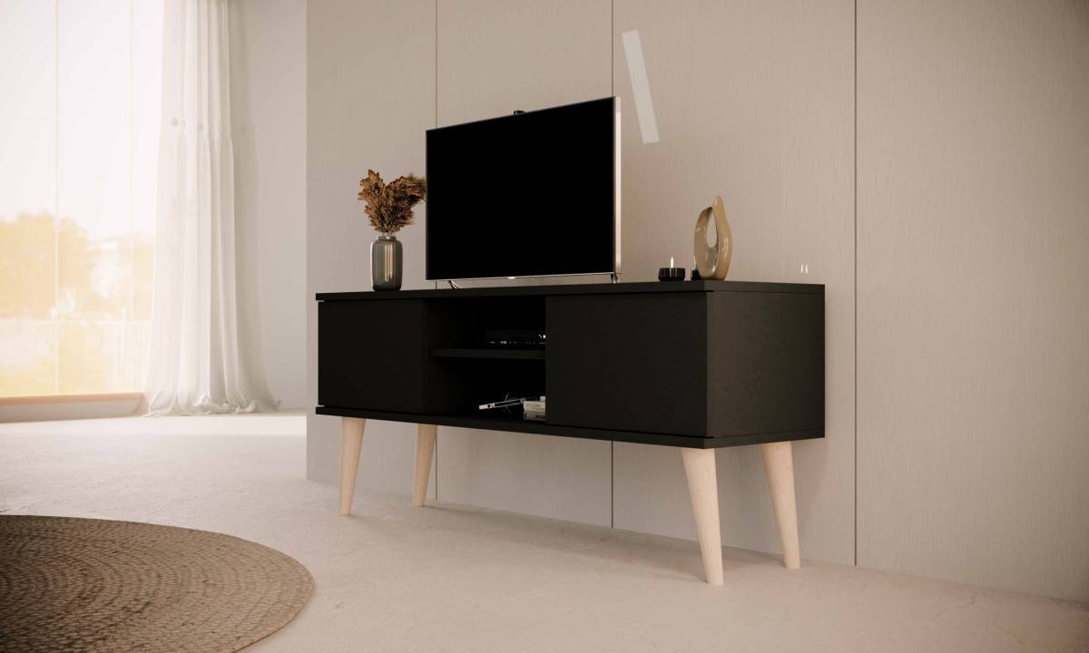 KOCOT RTV Toronto TV-bord, m. 2 låger og 1 hylde, produktbillede 5 af 6, TV-borde hos HomeNordic