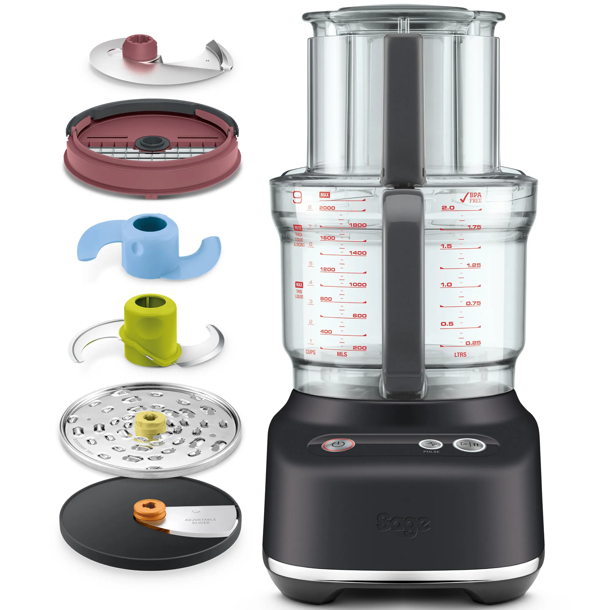 SFP638BTR Paradice 9 Foodprocessor, sort, Foodprocessorer hos HomeNordic