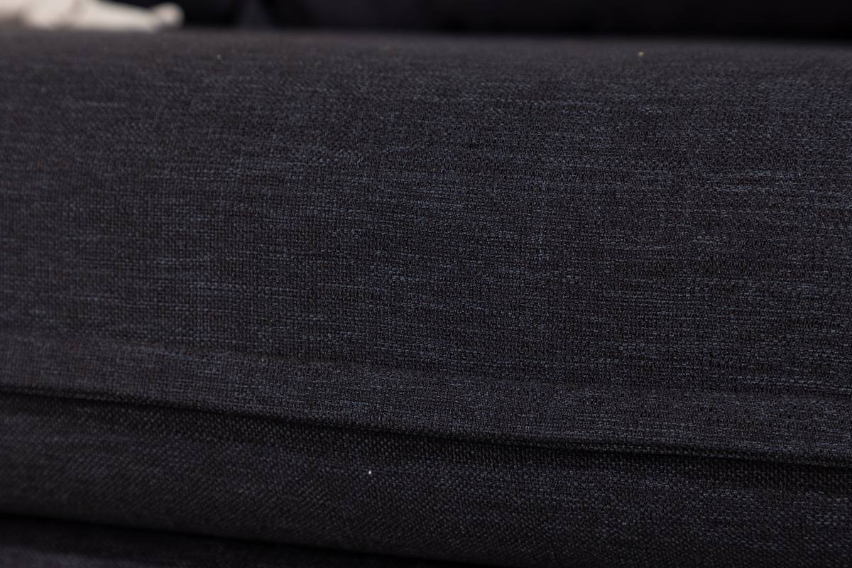 Stella - Sofa, 3-personers med stof i sort hør polyester – billede 6