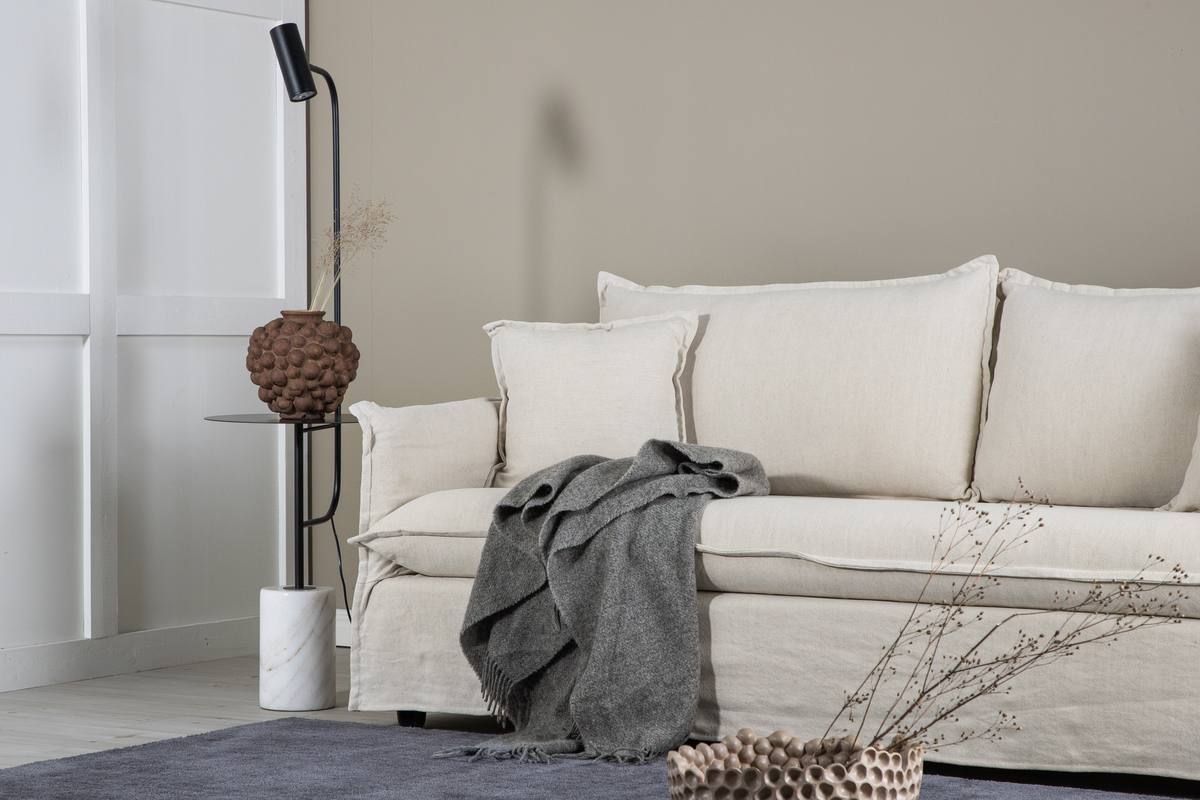 Stella - Sofa, 3-personers med stof i beige bomuld – billede 6