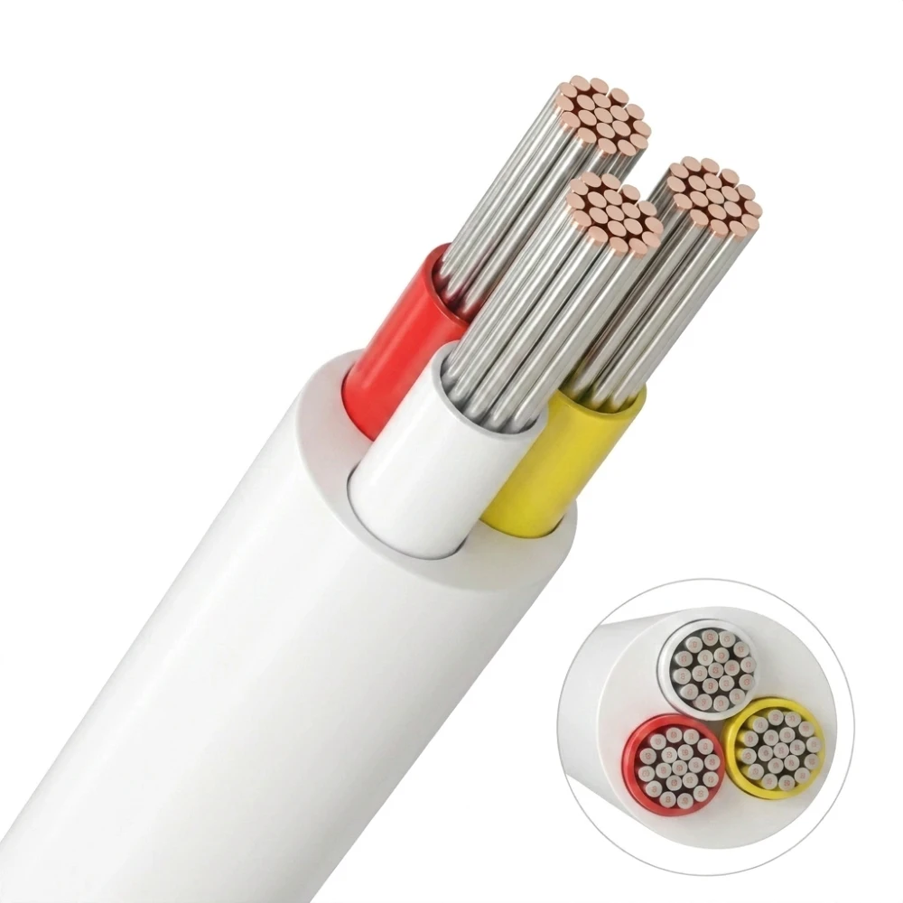 5m CCT Kabel, hvid rund, LED-strips hos HomeNordic