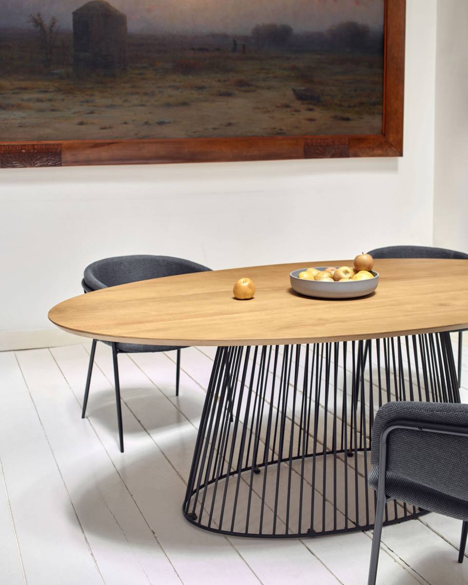KAVE HOME Leska spisebord, ovalt, produktbillede 7 af 8, Spiseborde hos HomeNordic