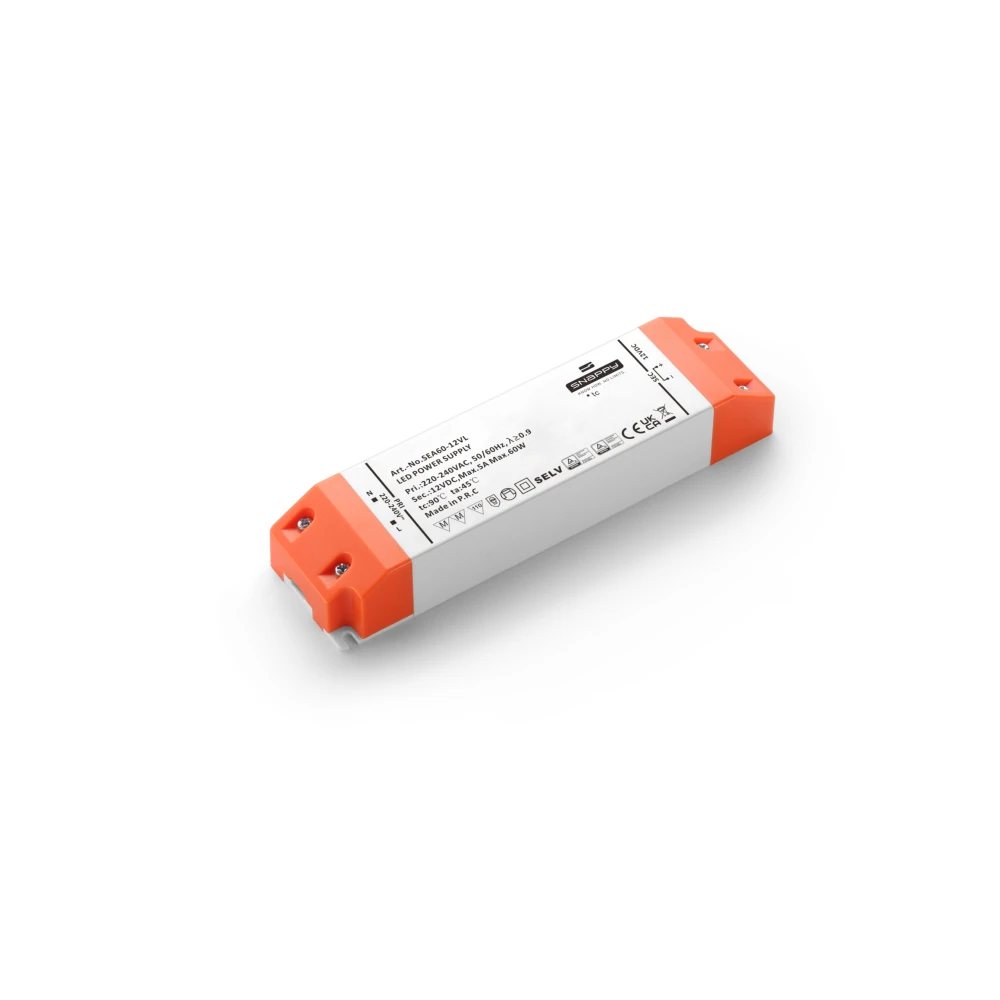 Snappy 60W / 12V DC strømforsyning, Strømforsyninger hos HomeNordic