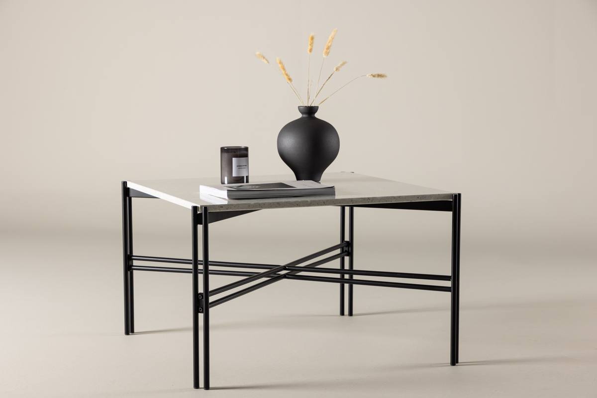 Rizoli - Sofabord i sort metal og top i terrazzo, produktbillede 4 af 8, Moderne designs hos HomeNordic