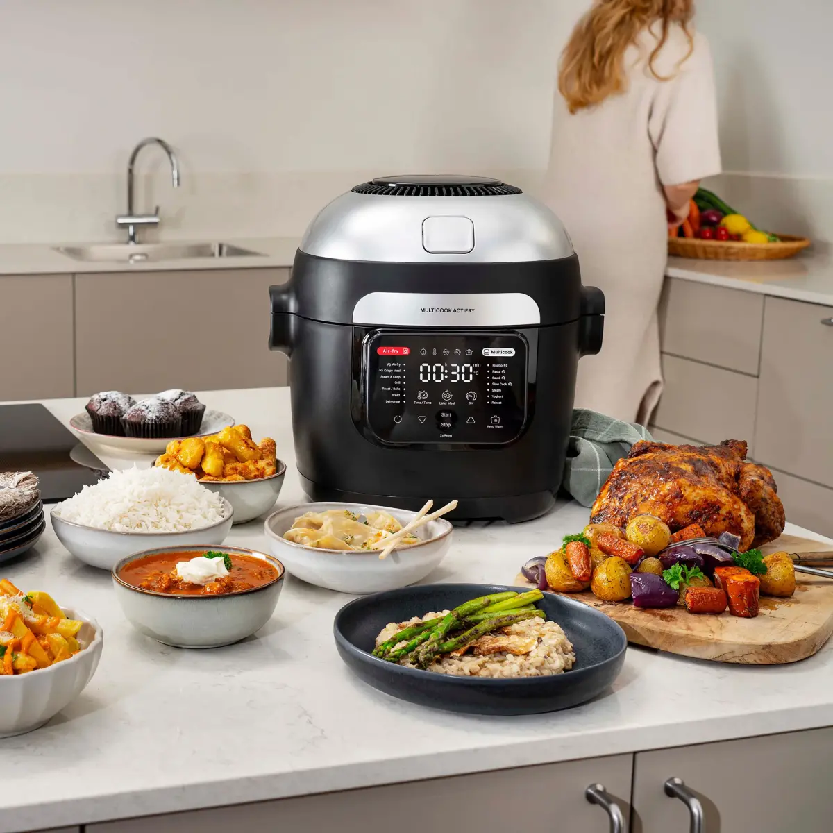 Multicook Actifry multicooker 6 liter, sort, produktbillede 8 af 19, Airfryers hos HomeNordic
