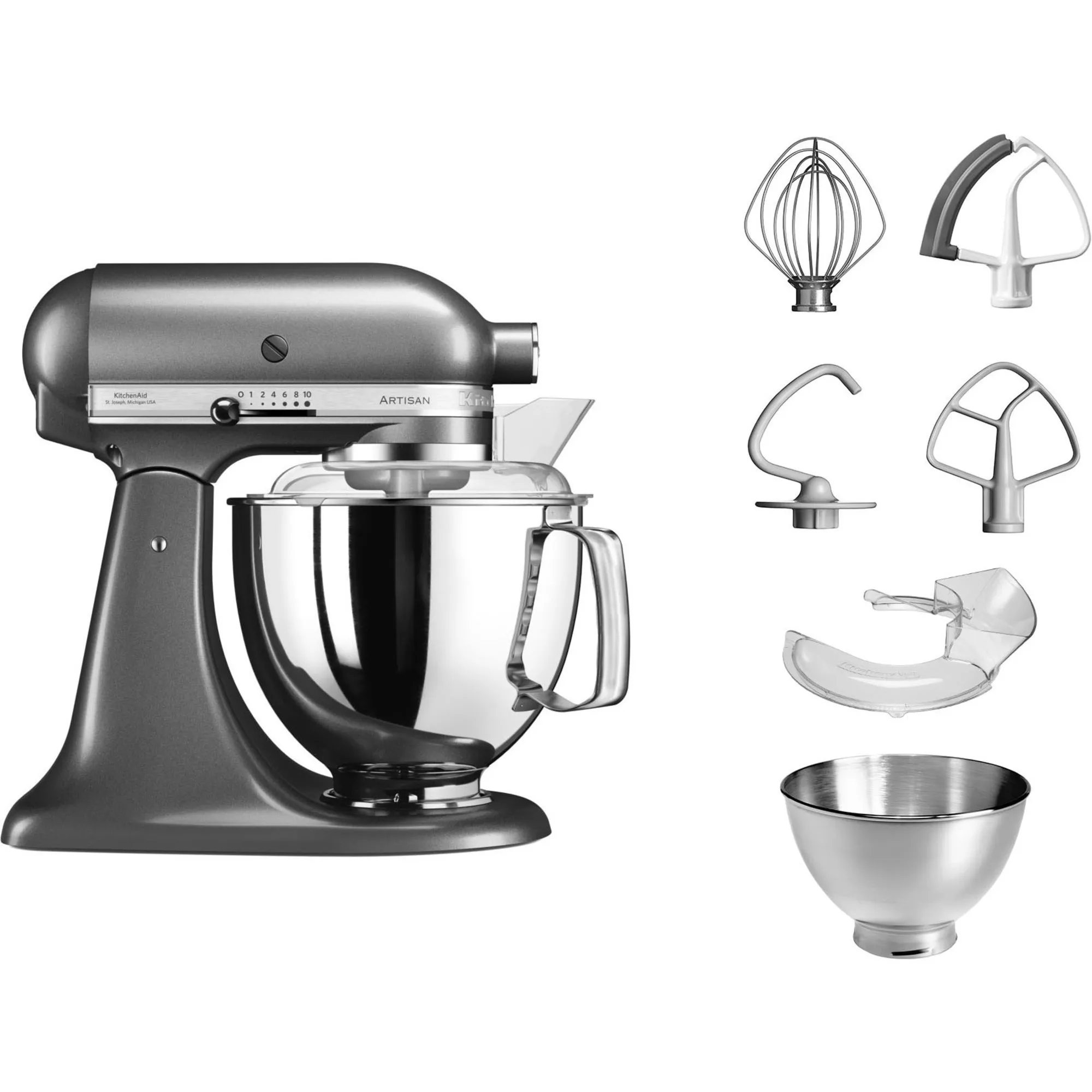 Artisan KSM175EMS røremaskine, medallion silver, produktbillede 3 af 3, Røremaskiner hos HomeNordic