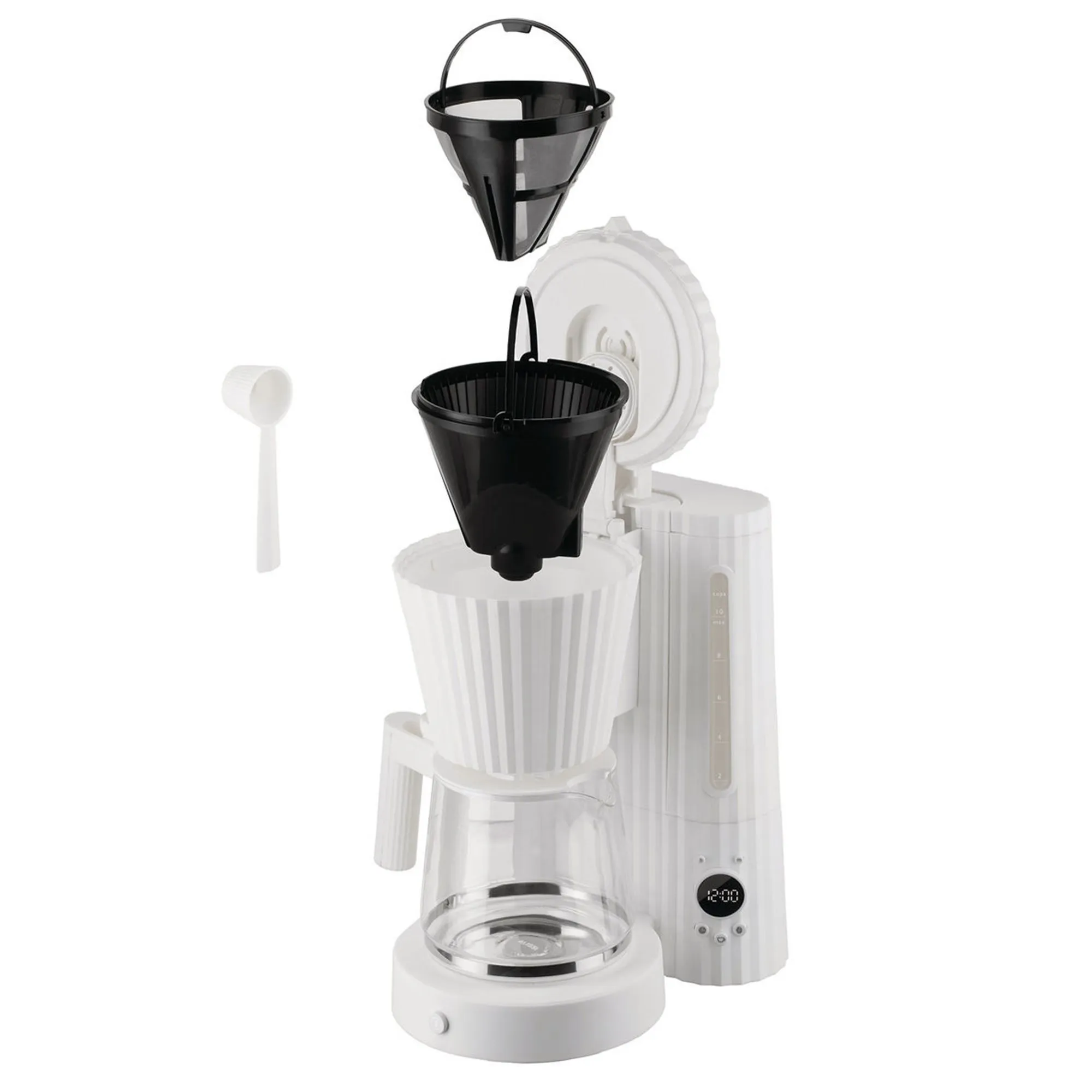 Plissé kaffemaskine, hvid, produktbillede 4 af 5, Kaffemaskiner hos HomeNordic
