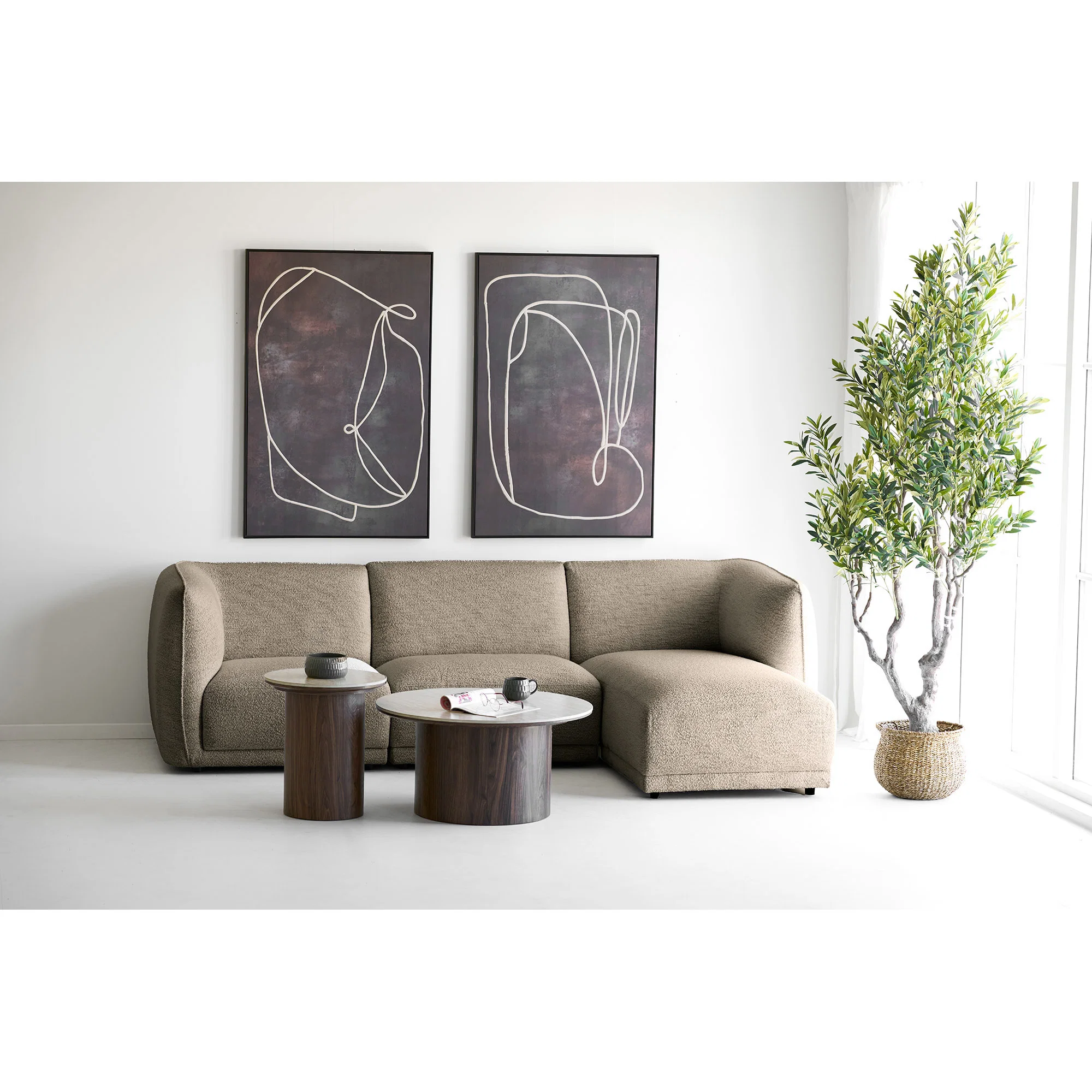 HOUSE NORDIC NOOR LOUNGESOFA 2 PUDER, produktbillede 2 af 2, Sofaer hos HomeNordic